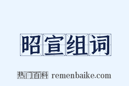 昭宣组词是什么意思的图片